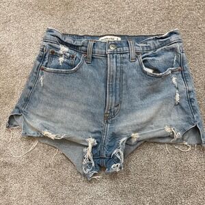 Women's Abercrombie & Fitch Cutoff Denim Shorts Classic Distressed Size 27/4